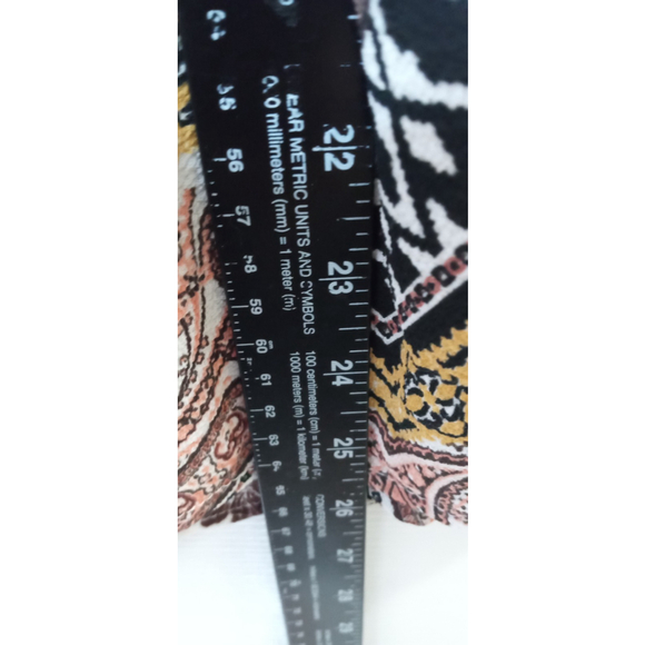 Fig & Flower Womens Cold Shoulder Blouse Sz M Paisley Print Boho Peasant Hippie - Picture 5 of 7